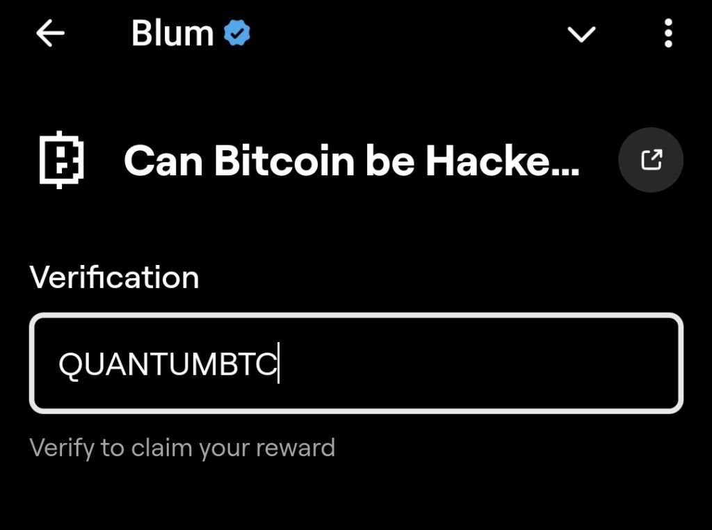 Can Bitcoin be Hacked Blum Code January 13, 