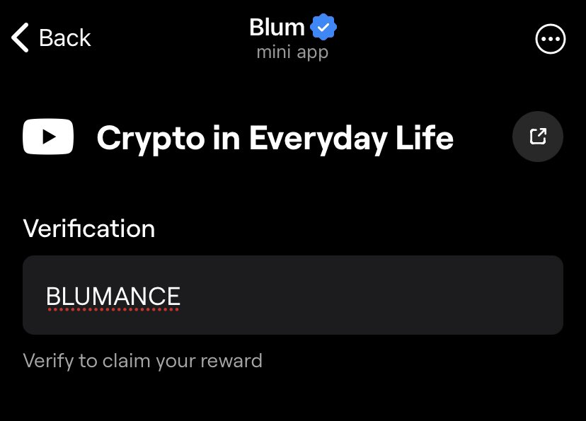 Crypto in Everyday Life Blum Code 17 December