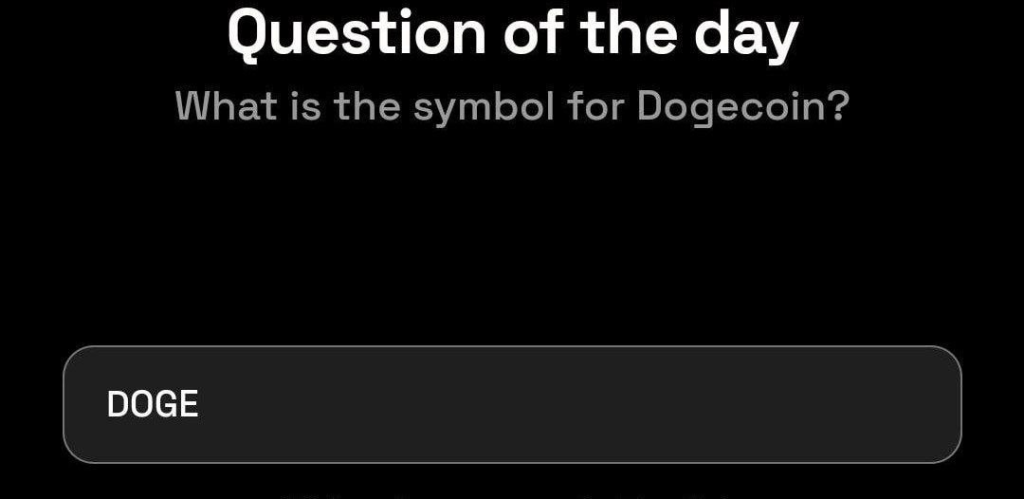 Dropee Question of the Day Code for 7 December