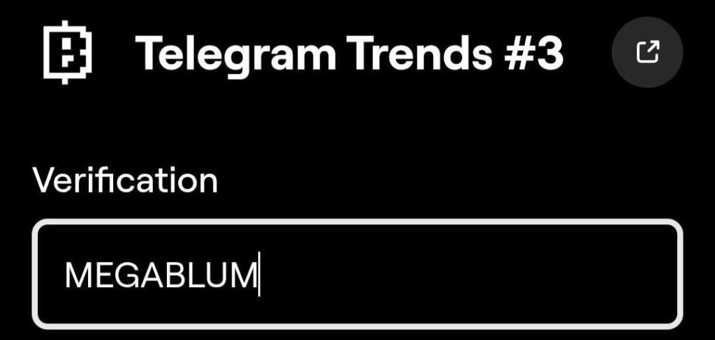 Telegram Trends #3 Blum Code