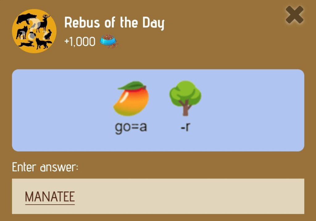 Zoo Rebus of the Day January 8, 2025