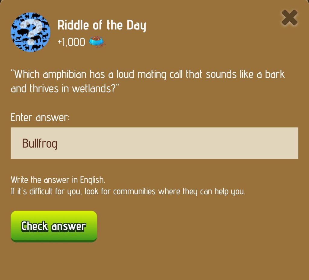 Zoo Riddle of the Day December 23