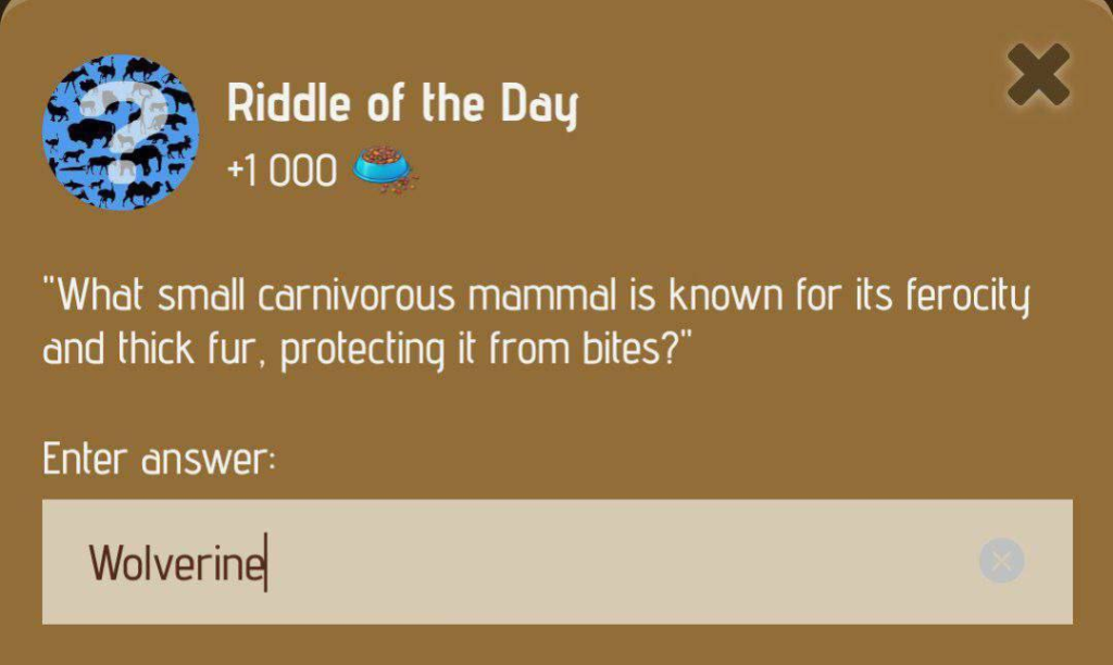 Zoo Riddle of the Day January 1, 2025