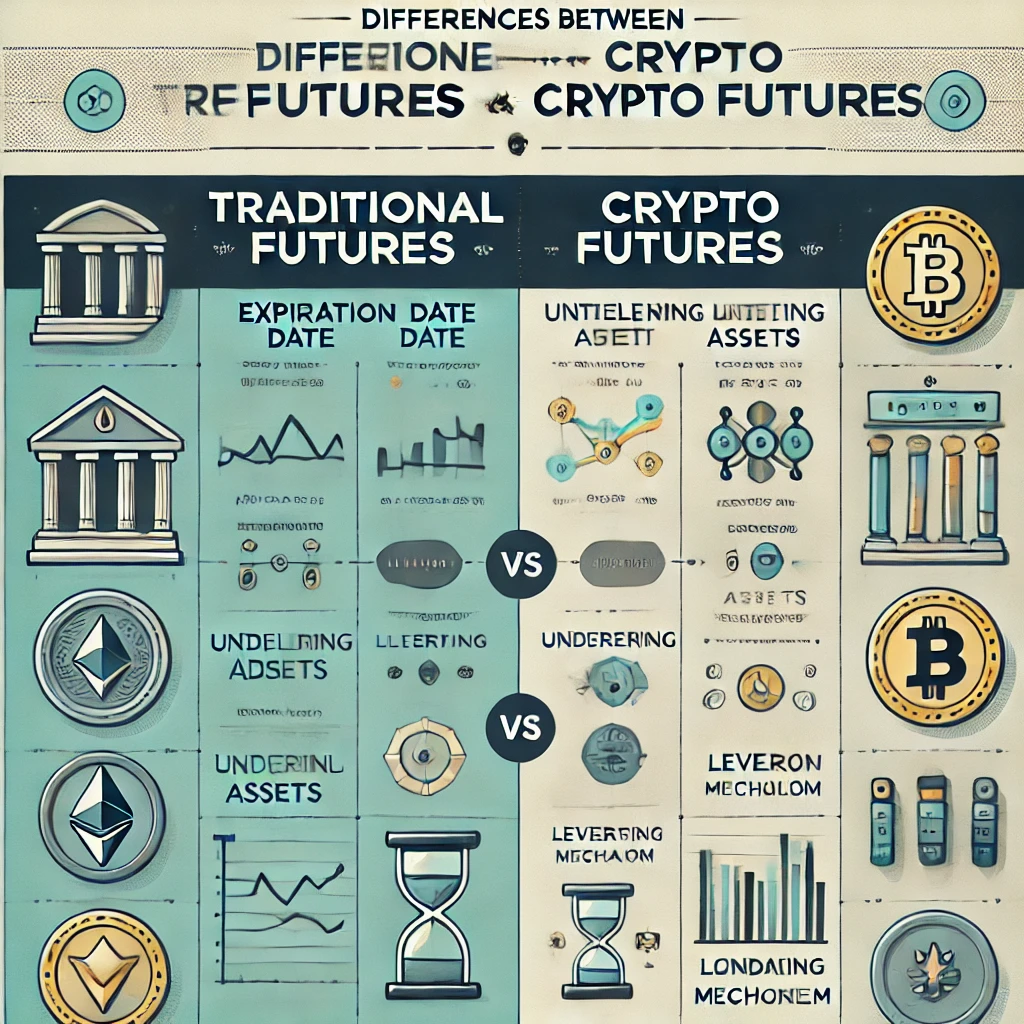 difference between traditional futures and crypto futures