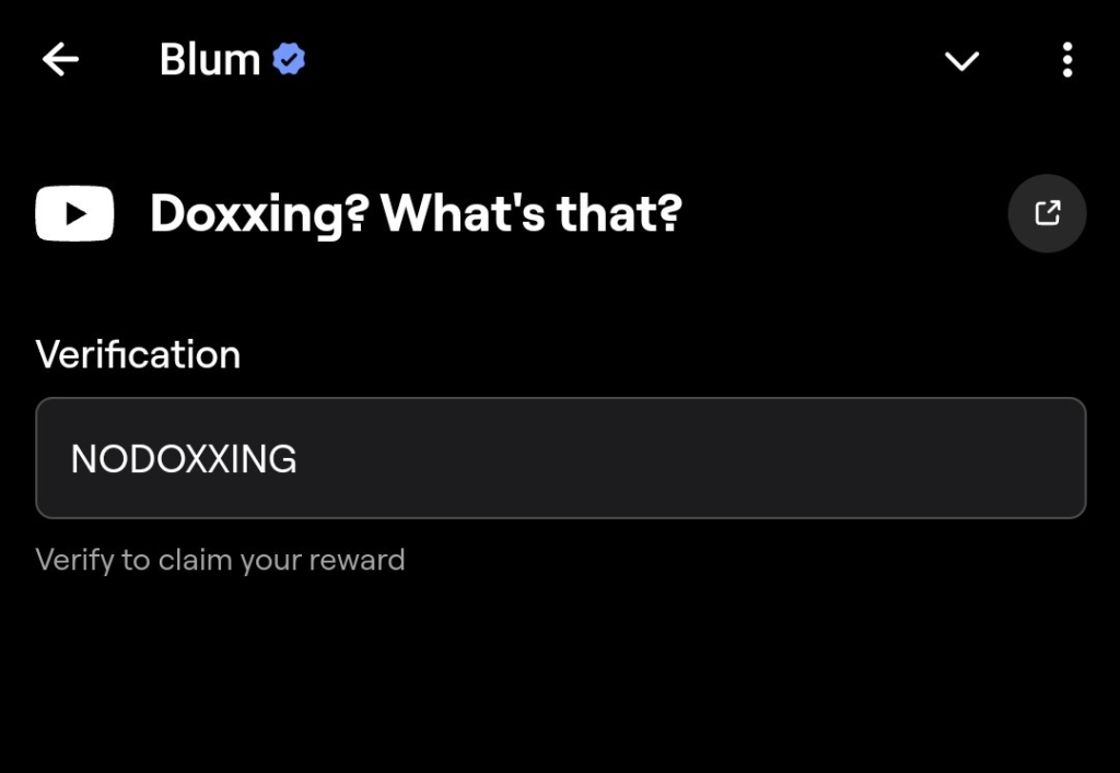 Blum Doxxing Code