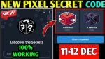 Today’s Not Pixel Secret Code December 11-12