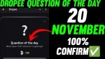 DROPEE Question Code for November 20