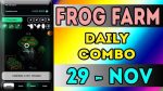 Today's Frog Farm Daily Cipher November 29