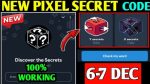 Today’s Not Pixel Secret Code December 6-7 Update