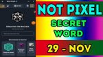 Today’s Not Pixel Secret Code 29-30 November