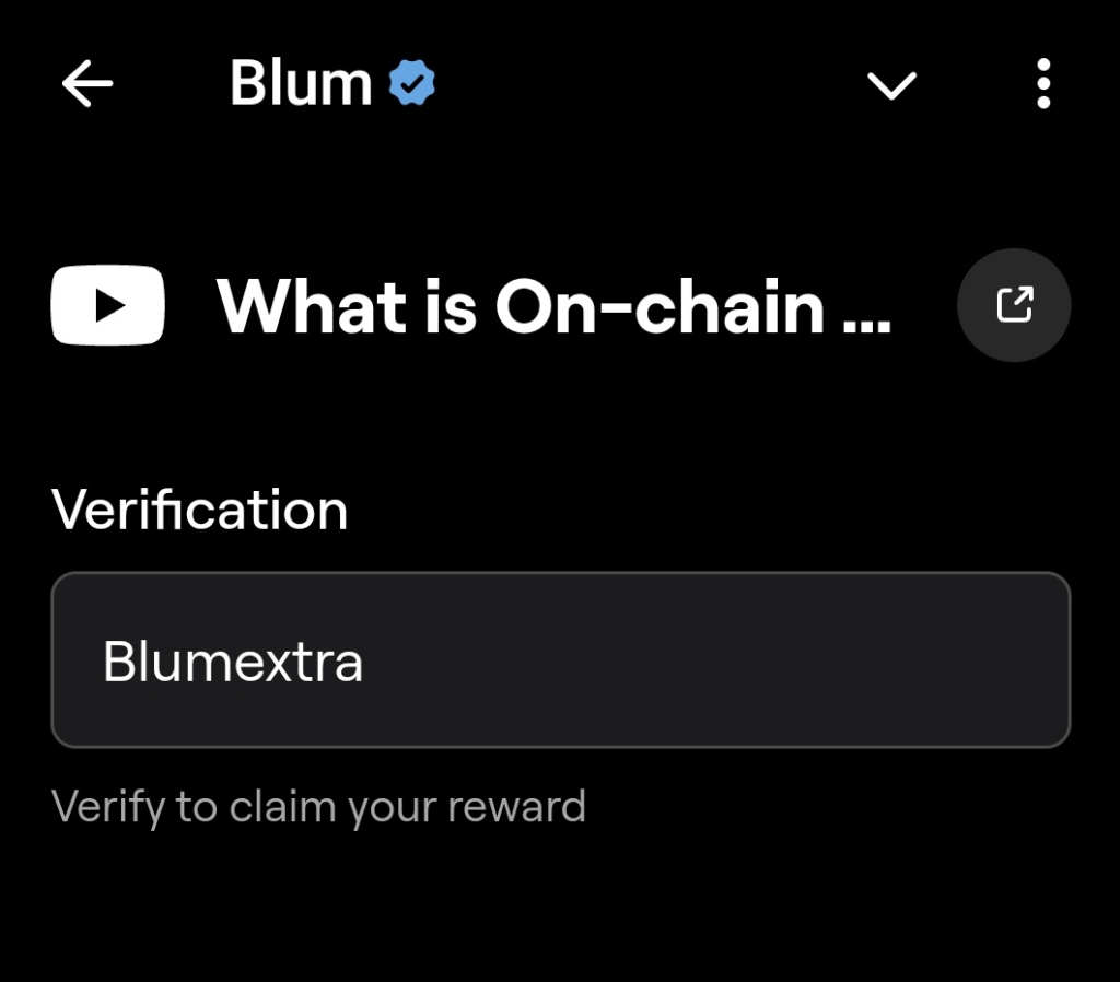 what is on-chain analysis blum code