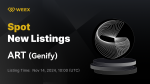 WEEX New Listing: Genify(ART-USDT) Will be Listed on WEEX Spot Trading