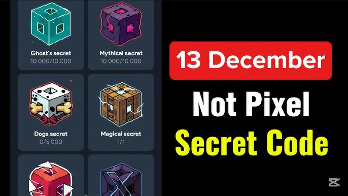 Not Pixel Today’s Secret Code December 12